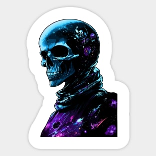 Graffiti Space Skull Sticker